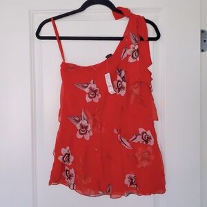 *NWT* White House Black Market One Shoulder Top - Size S